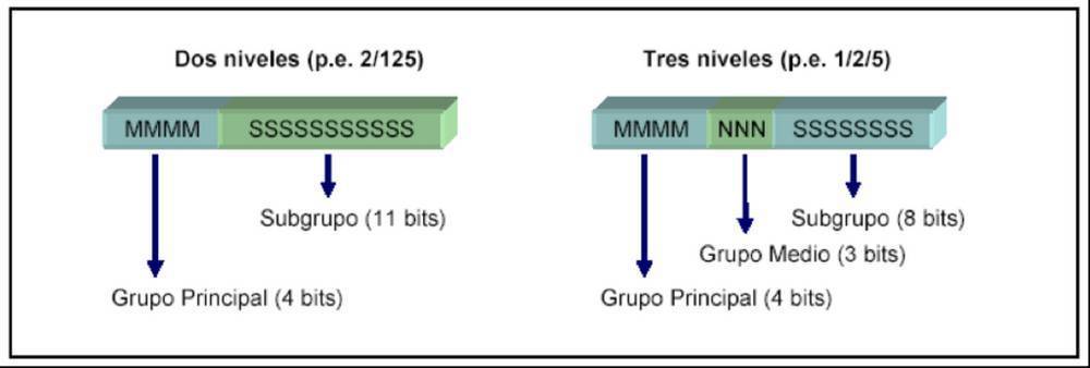 Niveles en el Direccionamiento en
grupo