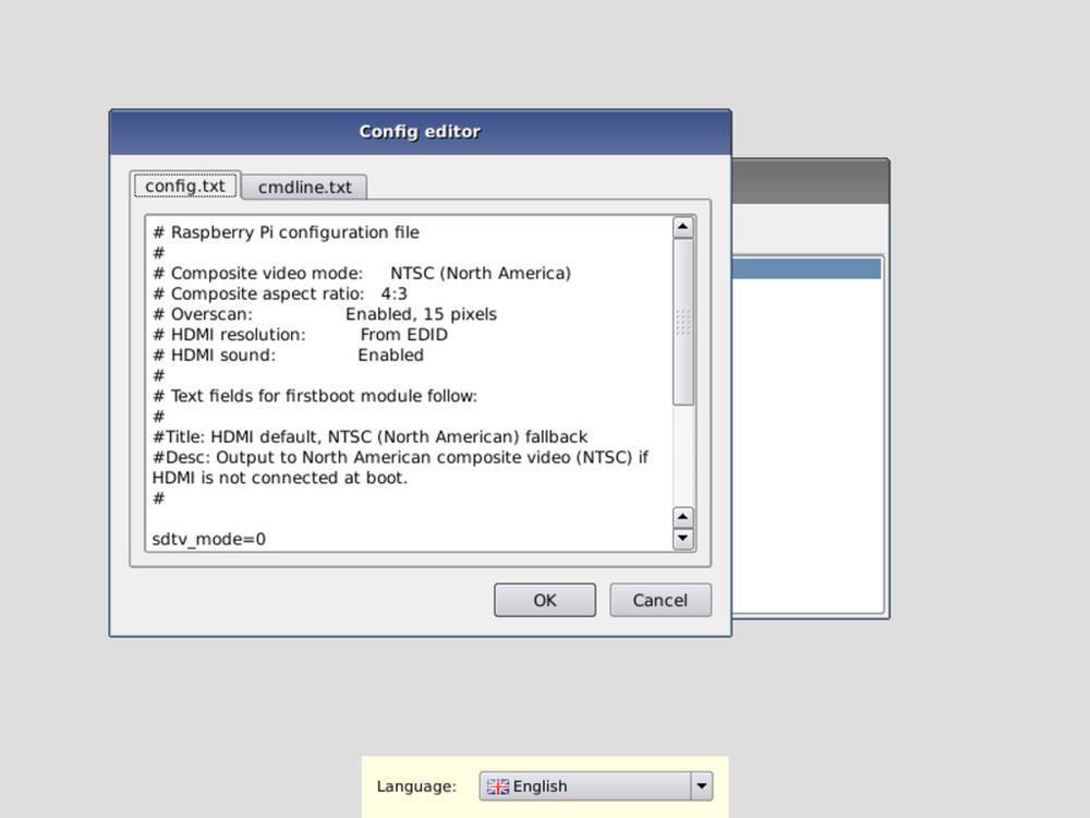 config.txt Archivo de edición
config.txt