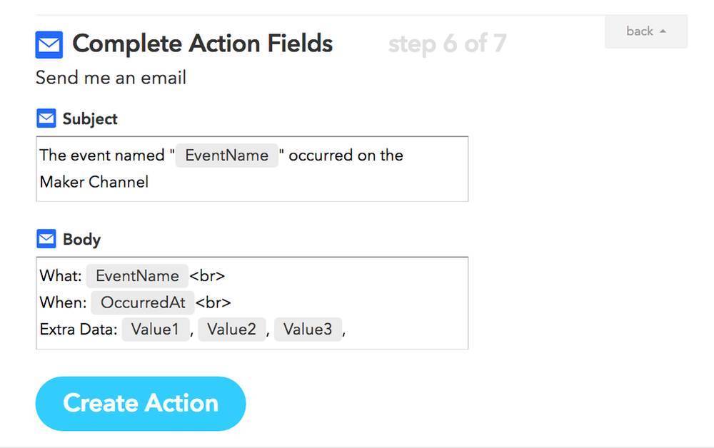 Configuración Maker email