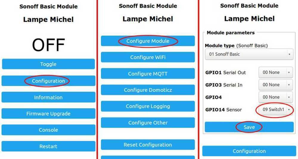 Configuración Sonoff